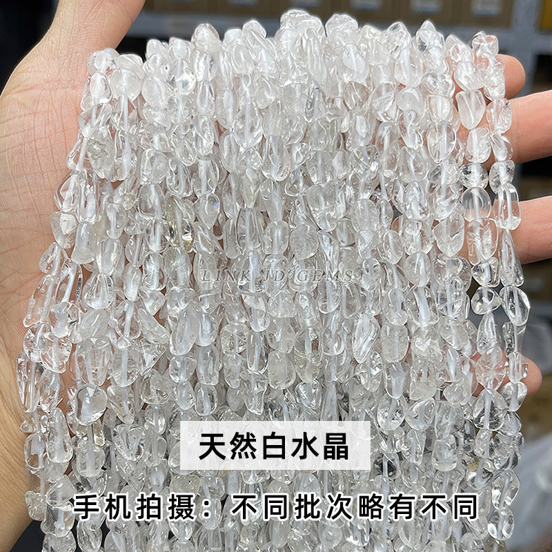 6-8Mm natural white crystal loose beads