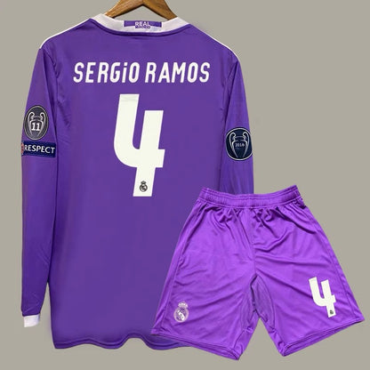 16-17 Real Purple Away Ronaldo Benzema Ramos Retro Jersey