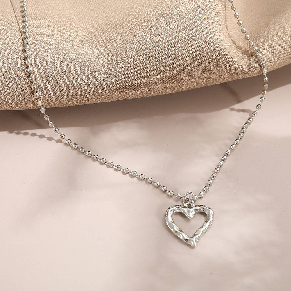 Hollow Heart Pendant Y2K Necklace