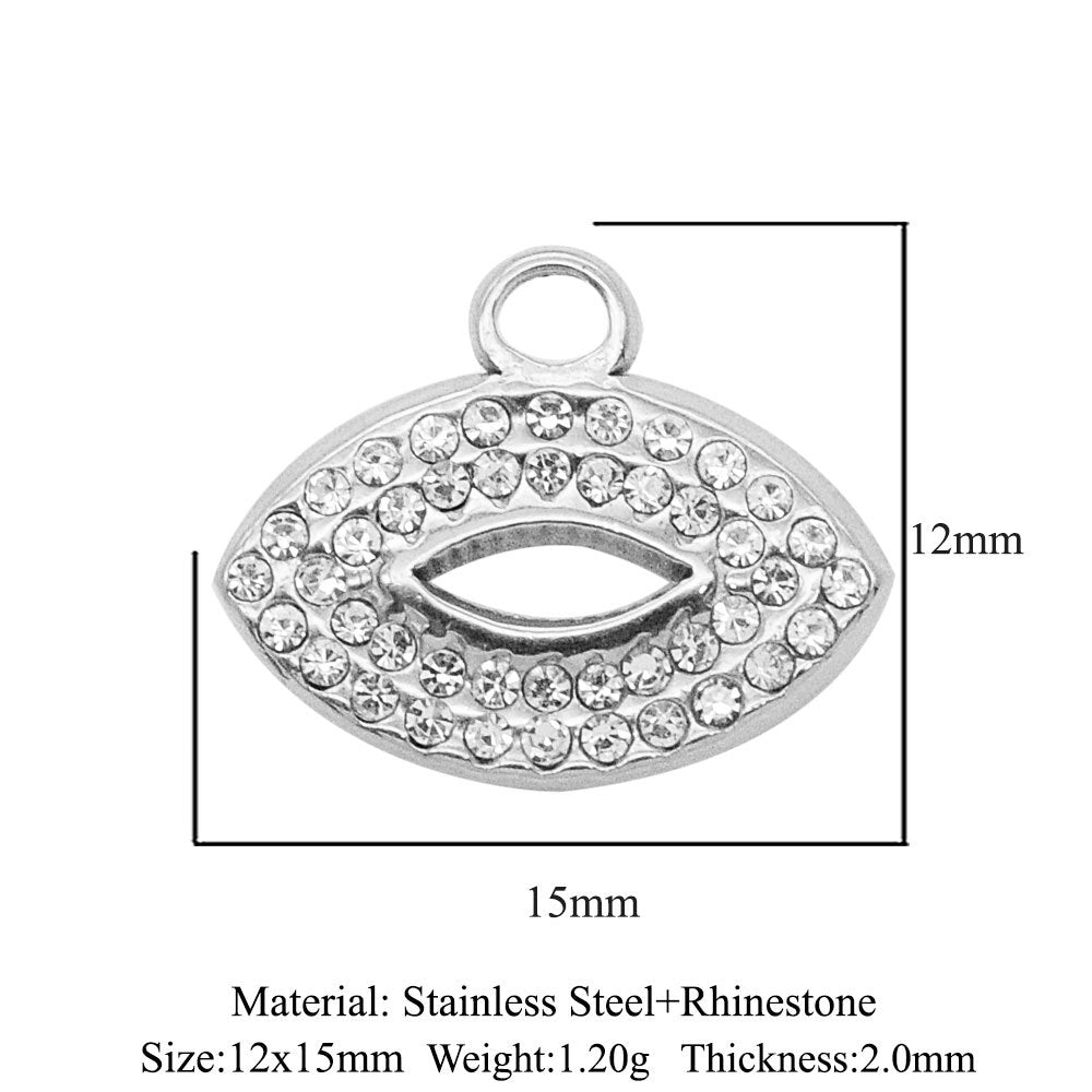 3 pcs/pack stainless steel sun zircon pendant.