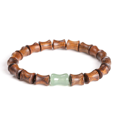 Ebony bamboo bead bracelet wooden