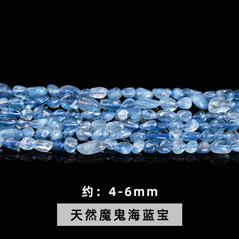 6-8Mm natural aquamarine with shaped beads loose beads