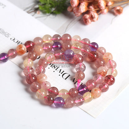 Seven crystal loose beads mixed color crystal round beads