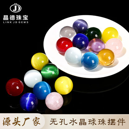 30Cm opal crystal ball powder crystal transparent glass beads