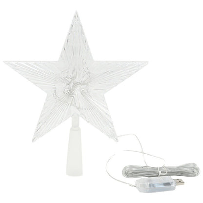 Christmas five-pointed star window display tree top star