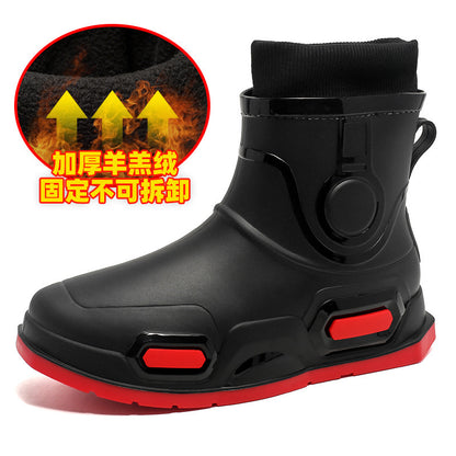 Rain shoes men wear versatile waterproof