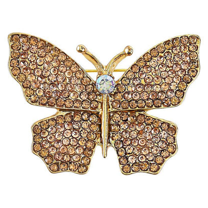 Dancing Butterfly Brooch Full of Diamonds