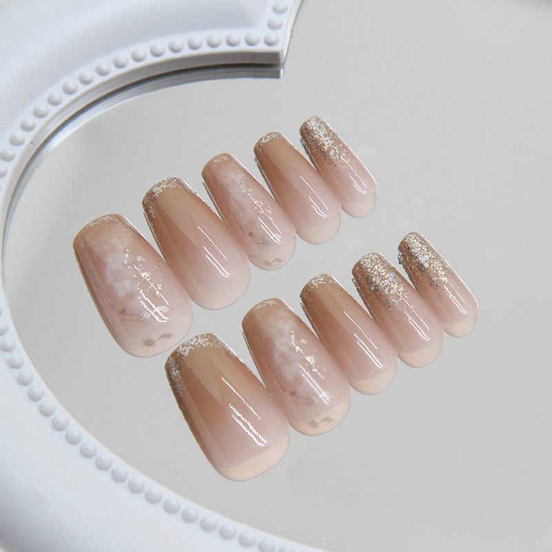 Ombre Nail High-Quality White Short Ballerina T-Shape Nails