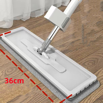 Hands-Free Flat Mop Dry Wet Use Dust Removal Mop