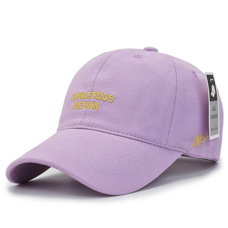 Candy Color Letter Trendy Embroidered Baseball Cap