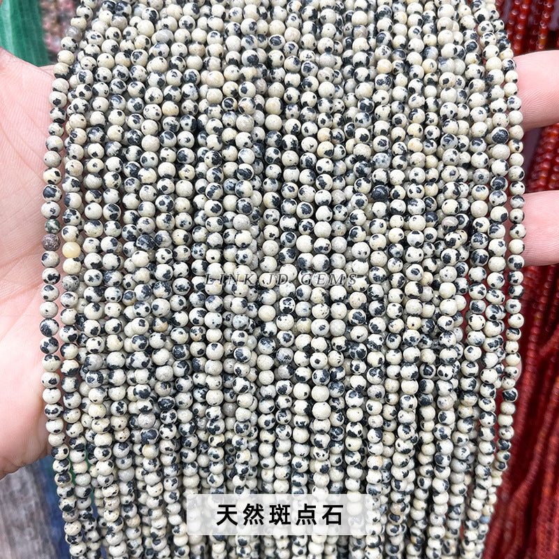 3Mm natural jade round beads garnet powder crystal loose beads