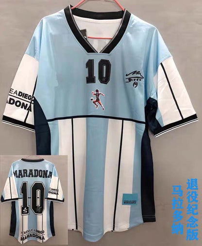 10 Maradona Retirement 2001 Argentina Boca Juniors Retro Jersey