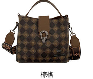 Premium printed letter shoulder handbag