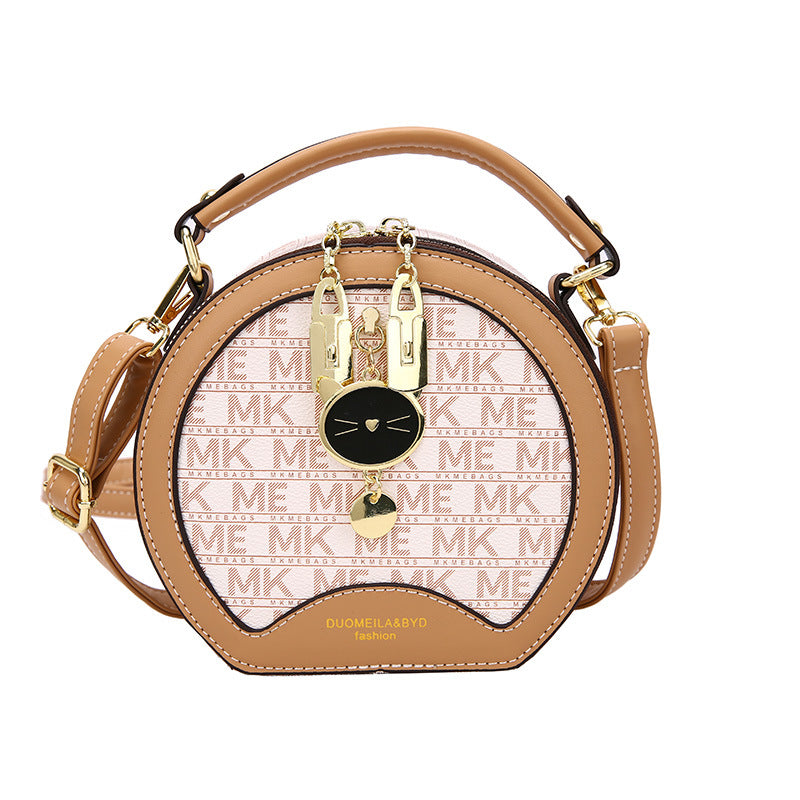 Temperament shoulder small round bag