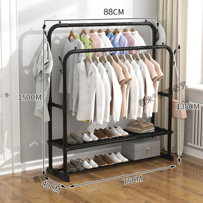 Clothes Rack Floor Standing Simple Clothes Drying Pole