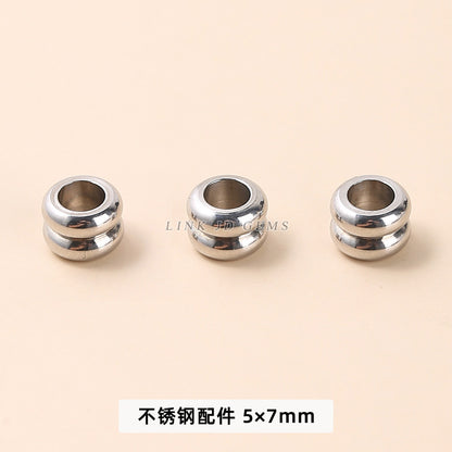 Stainless steel bead spacer tube bead round bead accessories