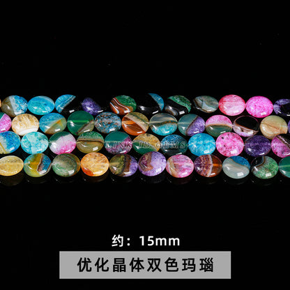 Color dragon agate water drop loose beads