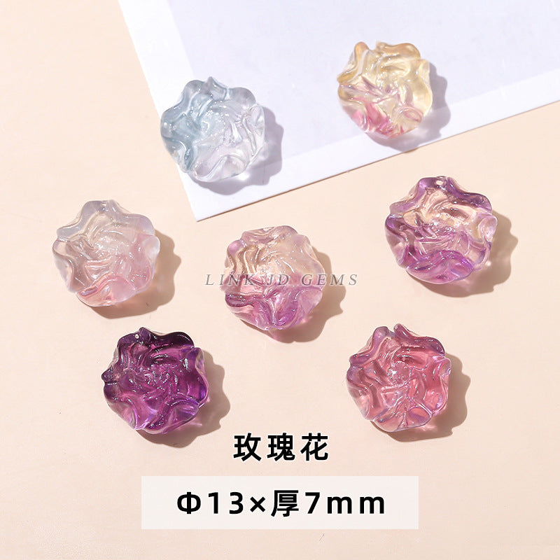 Natural color fluorite small carving