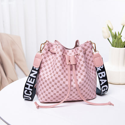 Printed bucket bag