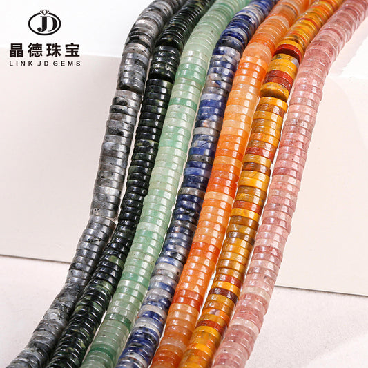 6 * 1Mm natural stone right-angle spacer loose beads