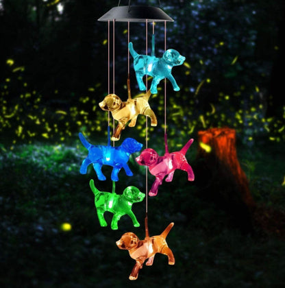 Wind Chime Light Polysilicon Solar Panel Garden Decoration