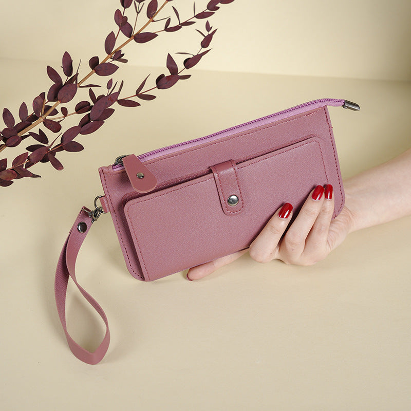 Portable buckle card bag clutch bag