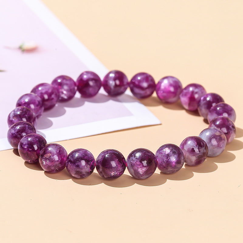 Natural purple grandmother crystal bracelet