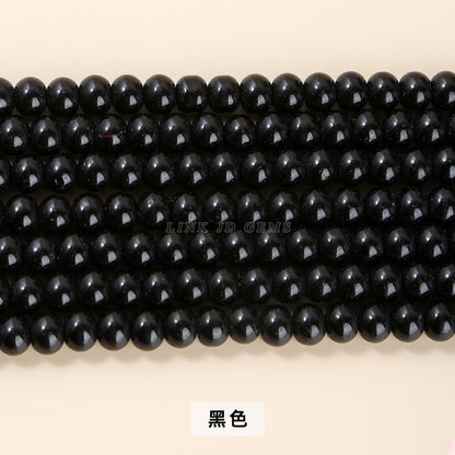 6 * 8Mm black white glass wheel bead spacer