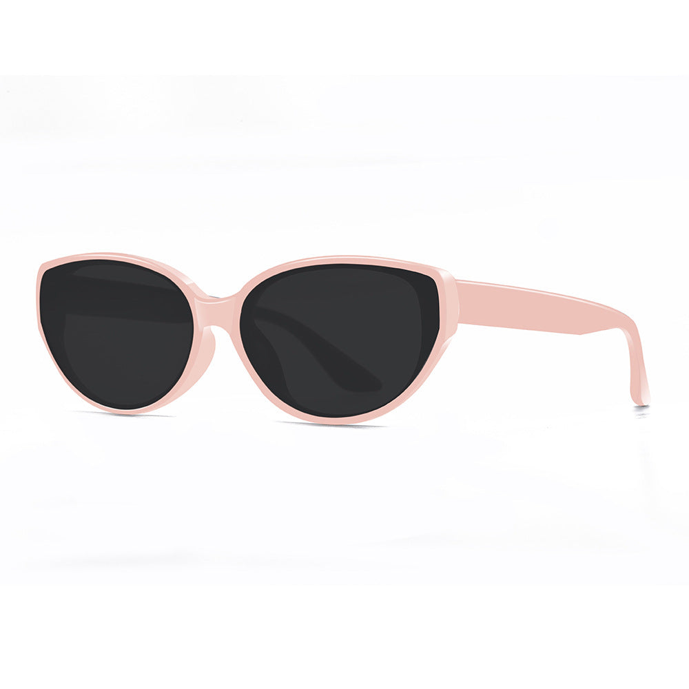 Cat Eye White Frame Polarized UV Protection Sunglasses