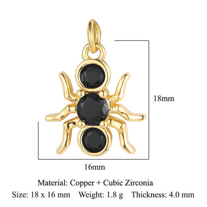 Dragonfly Elephant Dinosaur Copper Zircon Pendant