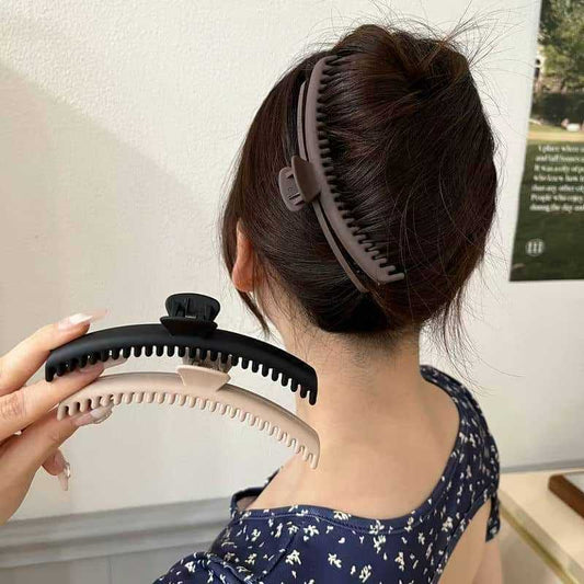 Premium coffee color matte grab clip female