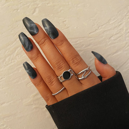 Hip-hop cool style ring 3-piece set