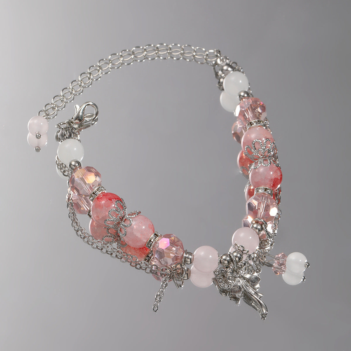 Glass Bead Butterfly Bracelet