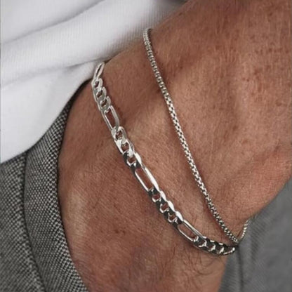 Stainless Steel Flat Chain Bracelet