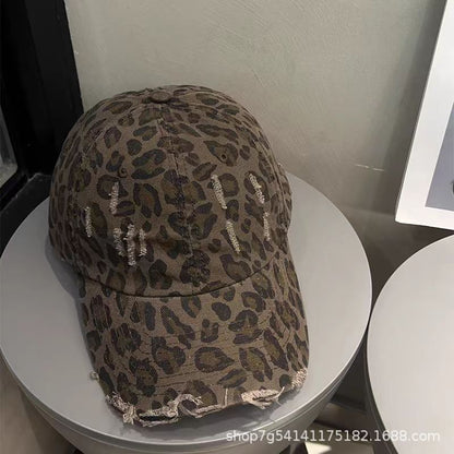 Vintage Bow Leopard Baseball Cap