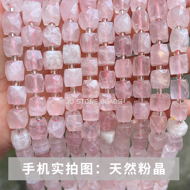 8/10Mm crystal cut square loose beads