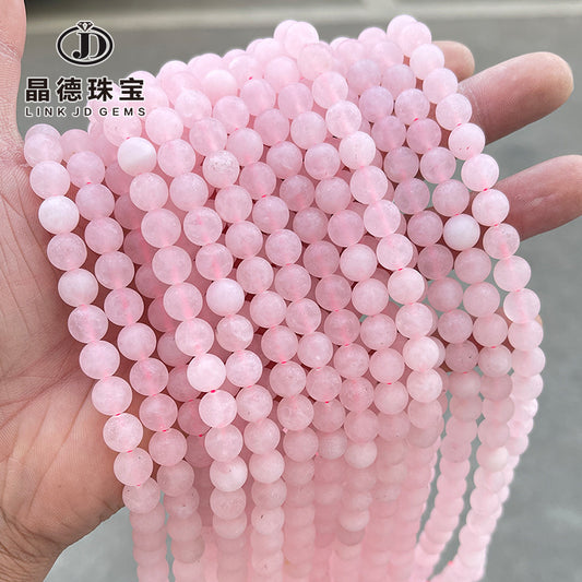 Frosted Natural Full Meat Powder Crystal Loose Beads