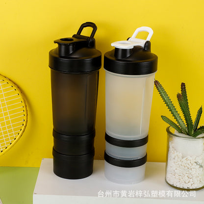 Three-layer protein powder shaking cup sports cup