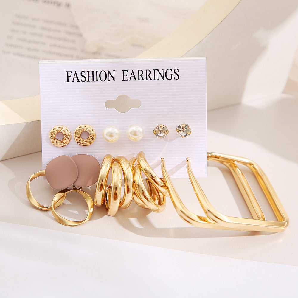 Personalized Metal Earring Set 6 Pieces