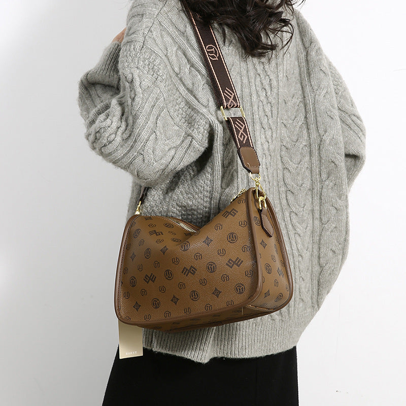 Winter retro printed square bag