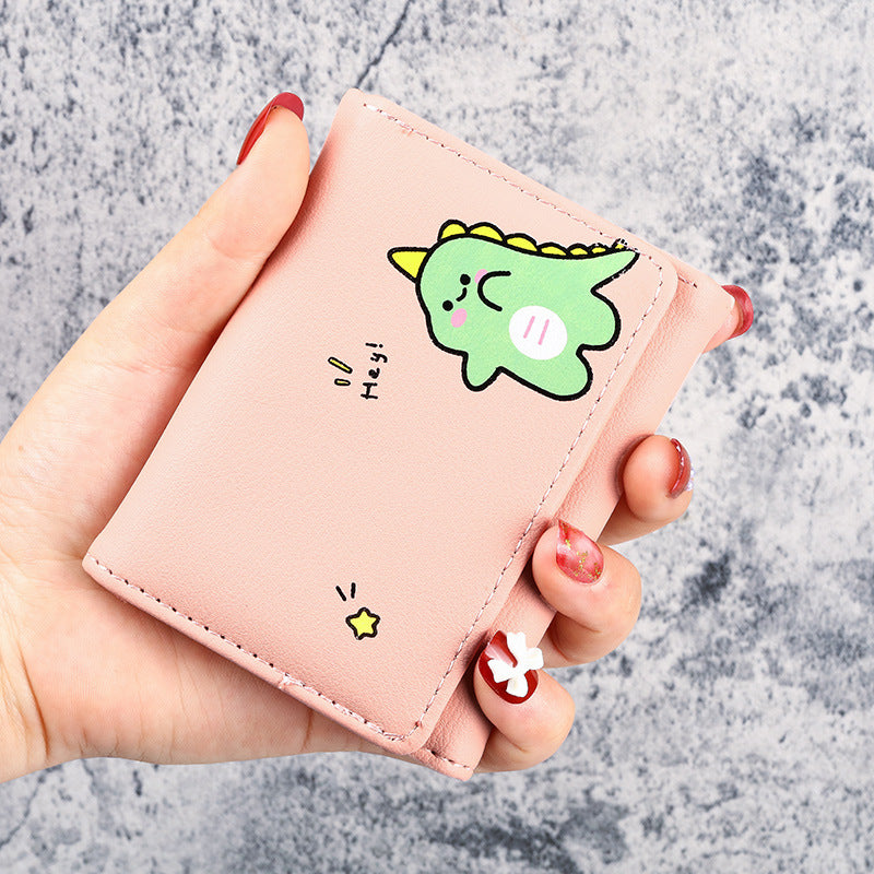 Short printed cute wallet