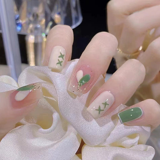 Icy Pink & Mint Ballet Nails