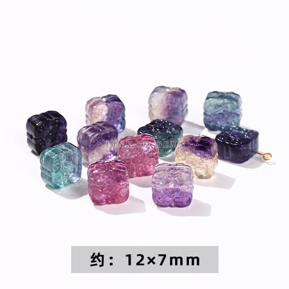 Natural color fluorite small carving