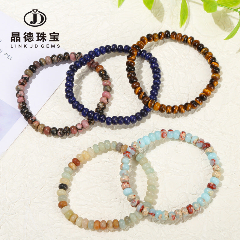 6Mm natural Tianshan Cui abacus bead bracelet.