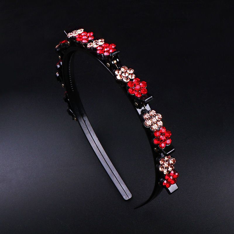 Plum blossom rhinestone broken hair headband