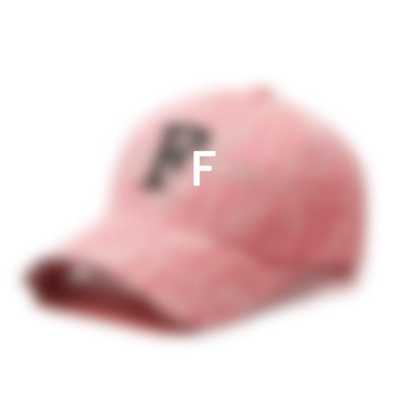 F Letter Print All-Season Sun Protection Baseball Cap