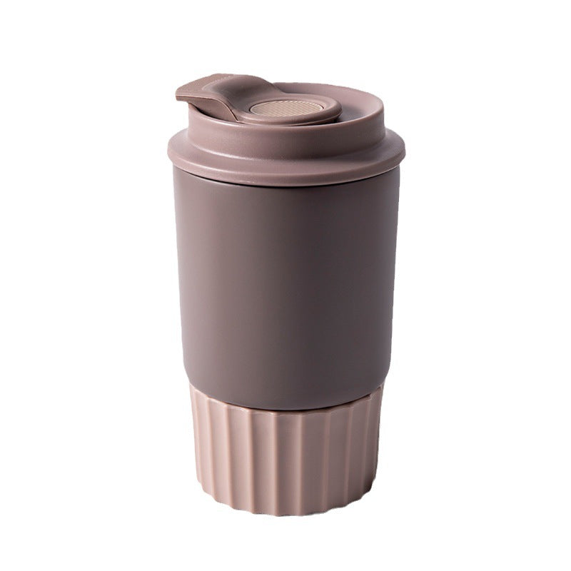 Solid color direct drinking coffee cup