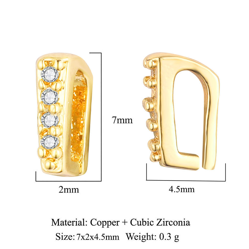 Copper zircon melon seed buckle pendant universal buckle