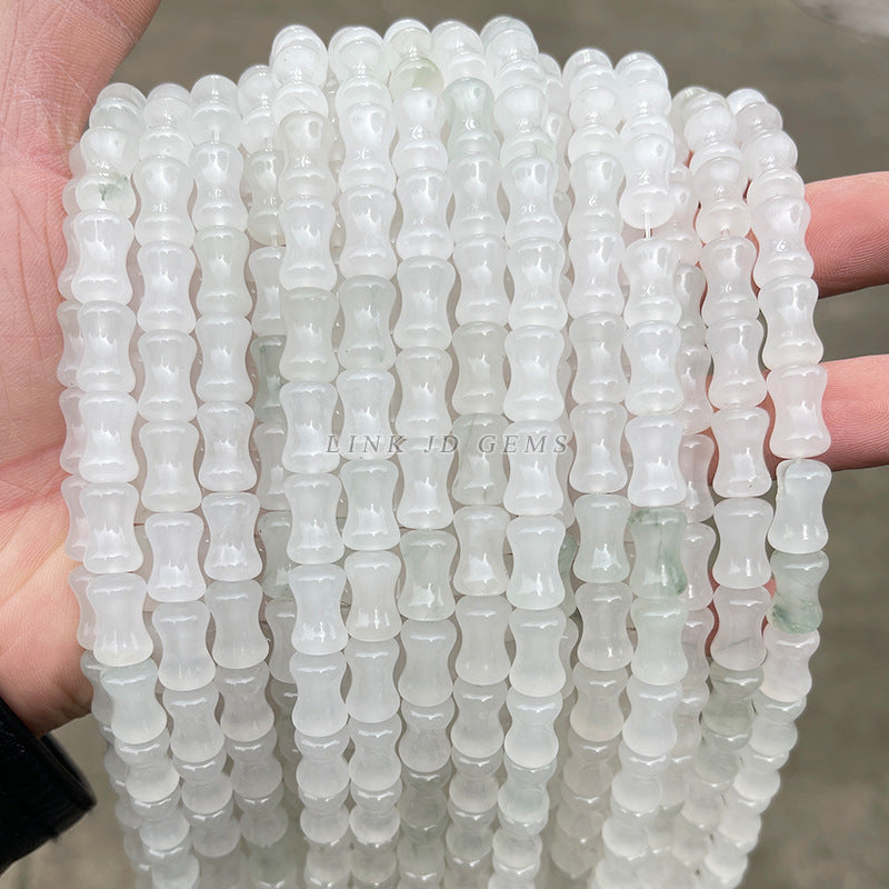 12Mm natural ice jade bamboo beads loose beads