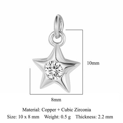 Copper zircon love pendant.